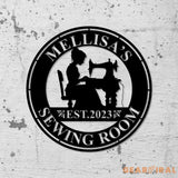 Personalized Sewing Led Light Metal Wall Art Sewing Decor Metal Sewing Sign Quilting Sign Gift For Wife Gift For