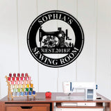 Personalized Sewing Led Light Metal Wall Art, Sewing Decor, Metal Sewing Sign, Quilting Sign, Gift For Wife, Gift For Grandma, Gift For Mom