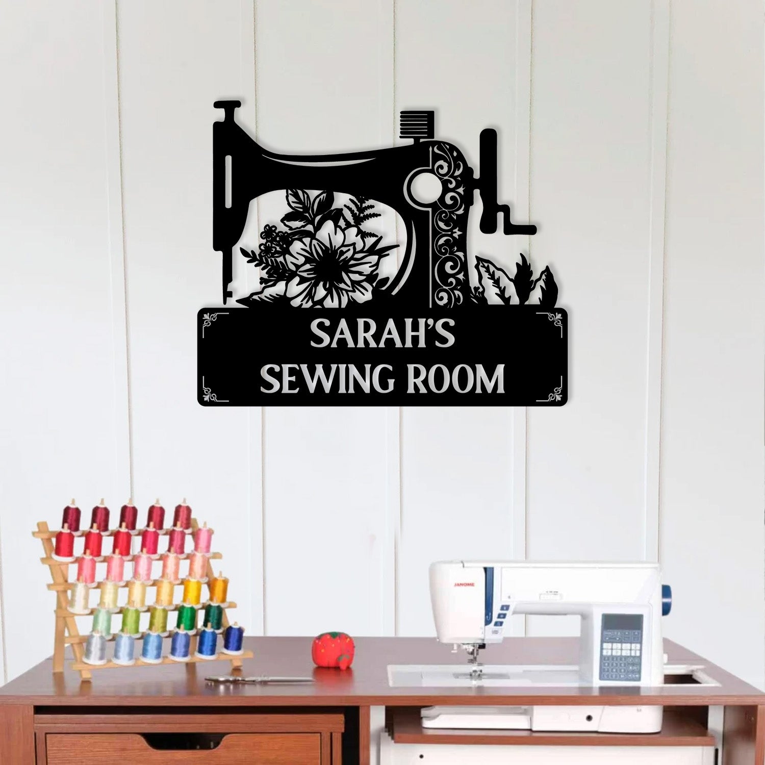 Personalized Sewing Led Light Metal Wall Art, Sewing Decor, Metal Sewing Sign, Quilting Sign, Gift For Wife, Gift For Grandma, Gift For Mom Vs2