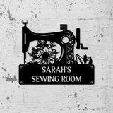 Personalized Sewing Led Light Metal Wall Art, Sewing Decor, Metal Sewing Sign, Quilting Sign, Gift For Wife, Gift For Grandma, Gift For Mom Vs2