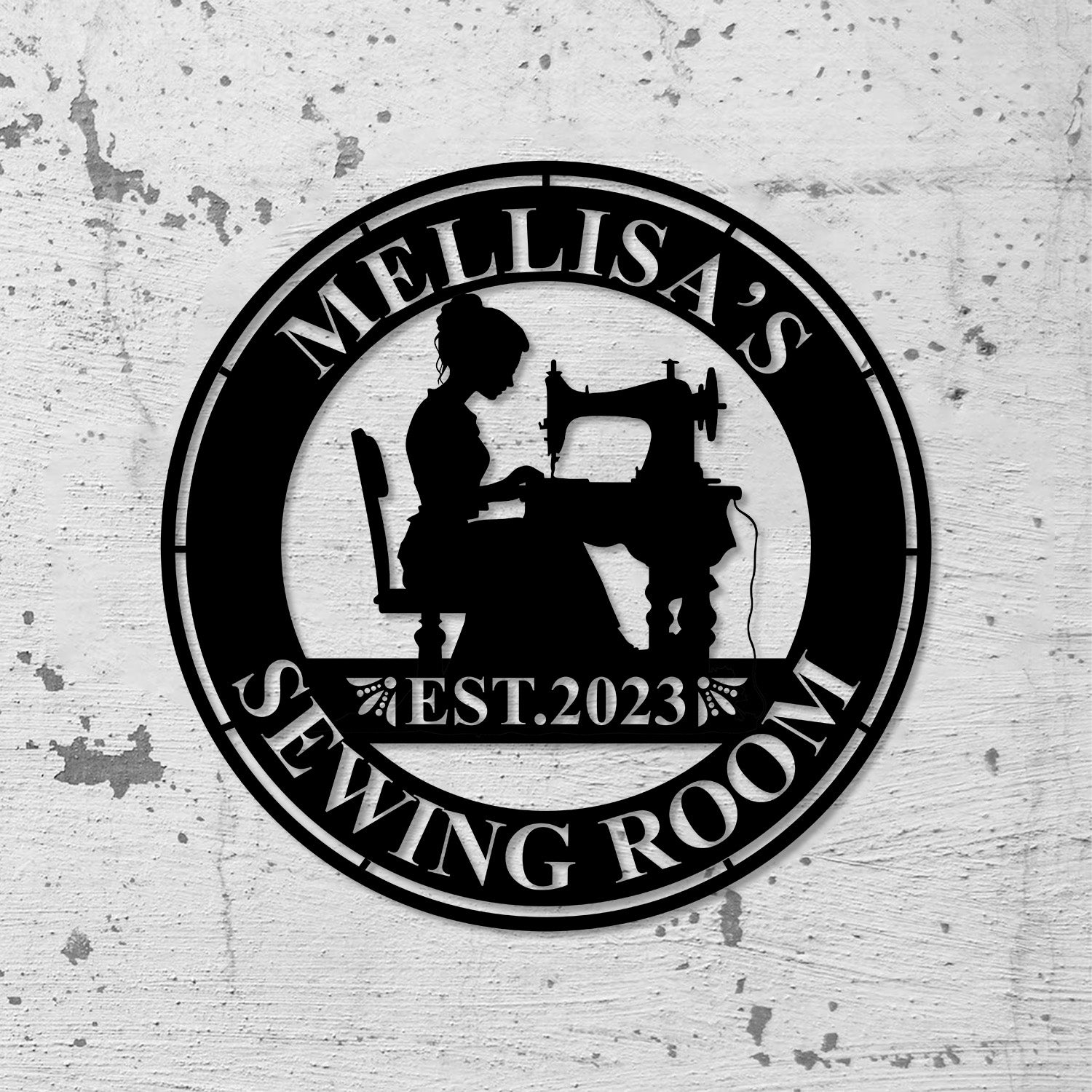 Personalized Sewing Led Light Metal Wall Art, Sewing Decor, Metal Sewing Sign, Quilting Sign, Gift For Wife, Gift For Grandma, Gift For Mom Vs3