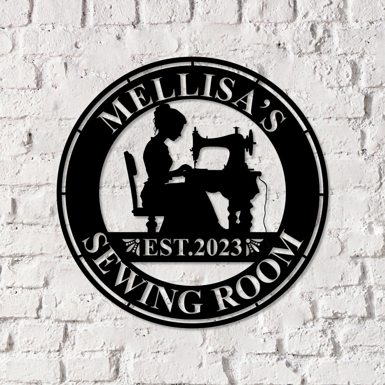 Personalized Sewing Led Light Metal Wall Art, Sewing Decor, Metal Sewing Sign, Quilting Sign, Gift For Wife, Gift For Grandma, Gift For Mom Vs3