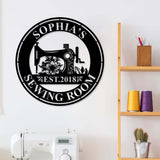 Personalized Sewing Led Light Metal Wall Art, Sewing Decor, Metal Sewing Sign, Quilting Sign, Gift For Wife, Gift For Grandma, Gift For Mom