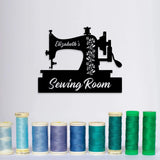 Personalized Sewing Machine Led Light Metal Sign, Sewing Decor, Metal Sewing Sign, Quilting Sign, Gift For Wife, Gift For Grandma