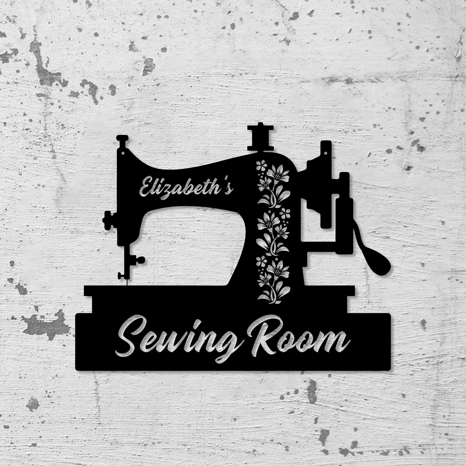 Personalized Sewing Machine Led Light Metal Sign, Sewing Decor, Metal Sewing Sign, Quilting Sign, Gift For Wife, Gift For Grandma