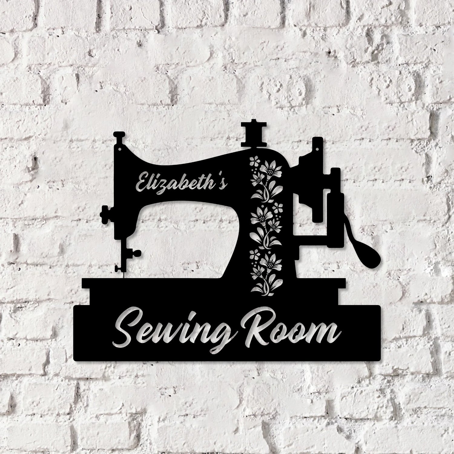 Personalized Sewing Machine Led Light Metal Sign, Sewing Decor, Metal Sewing Sign, Quilting Sign, Gift For Wife, Gift For Grandma