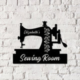 Personalized Sewing Machine Led Light Metal Sign, Sewing Decor, Metal Sewing Sign, Quilting Sign, Gift For Wife, Gift For Grandma