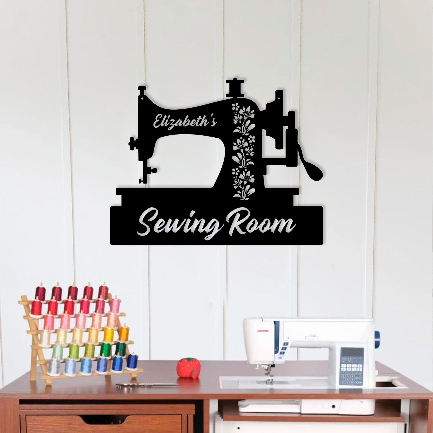 Personalized Sewing Machine Led Light Metal Sign, Sewing Decor, Metal Sewing Sign, Quilting Sign, Gift For Wife, Gift For Grandma
