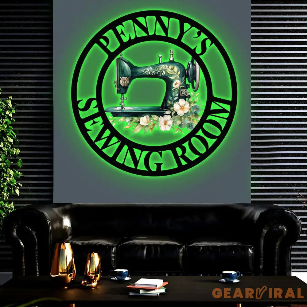 Personalized Sewing Machine With Flower Sign Custom Quilting Sign For Sewing Room Decor Sewing Machine Sign Gift for