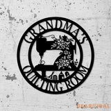 Personalized Sewing Metal Sign,Custom Quilting Sign For Sewing Room Decor Gift For Grandma Sewing Machine Sign