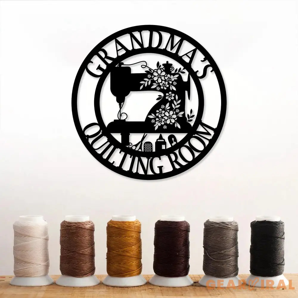 Personalized Sewing Metal Sign,Custom Quilting Sign For Sewing Room Decor Gift For Grandma Sewing Machine Sign