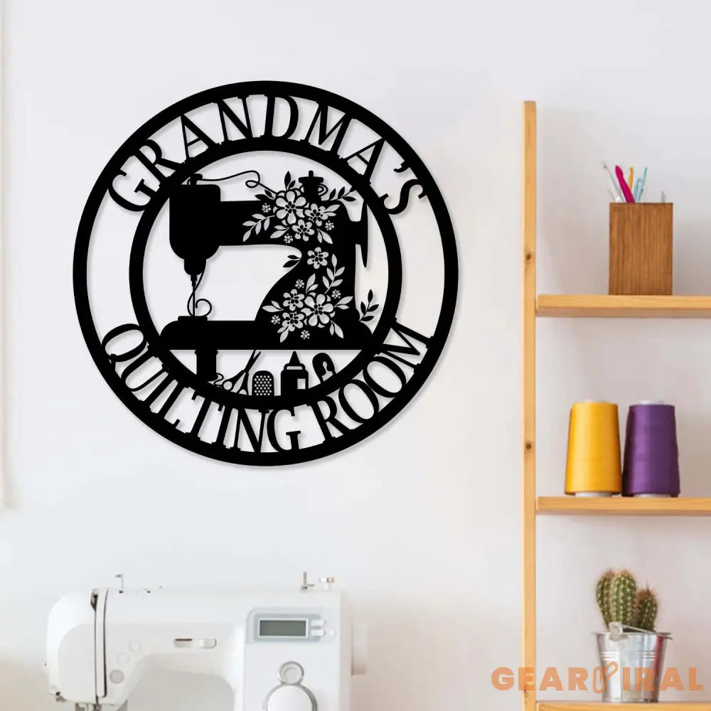 Personalized Sewing Metal Sign,Custom Quilting Sign For Sewing Room Decor Gift For Grandma Sewing Machine Sign
