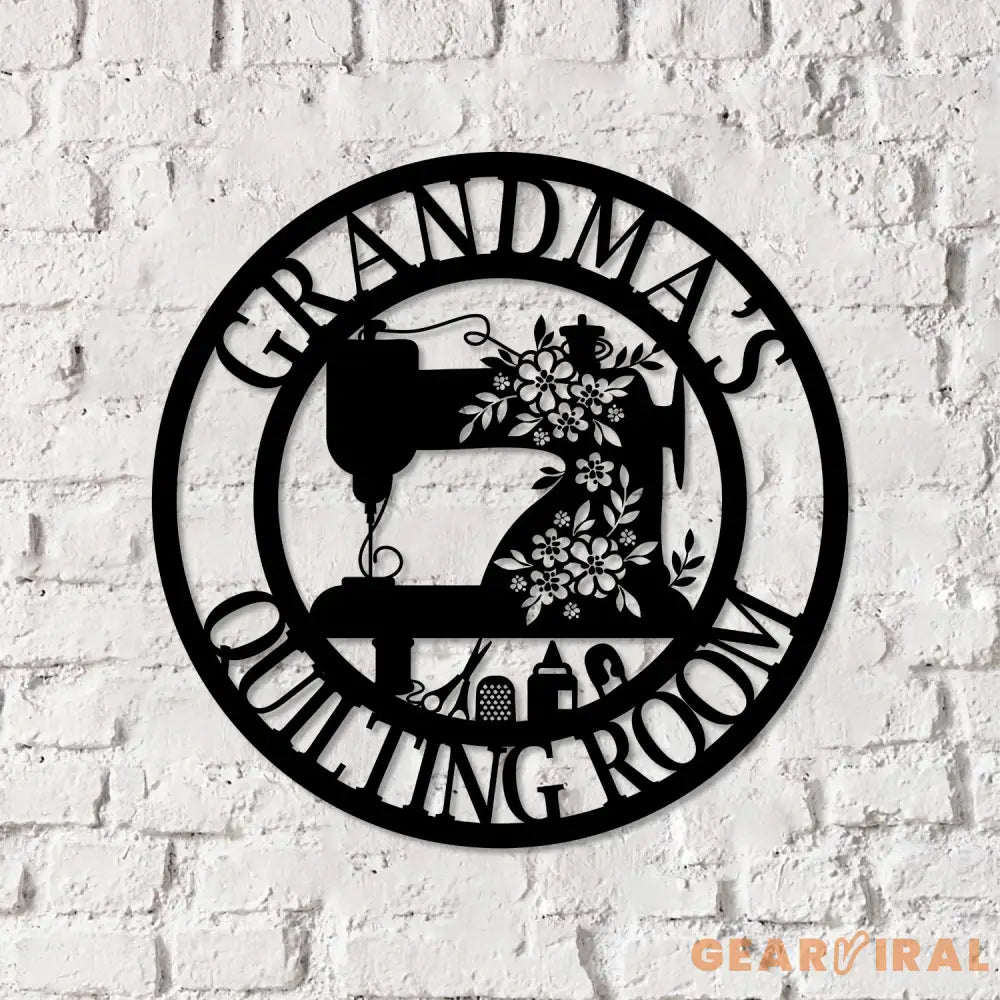 Personalized Sewing Metal Sign,Custom Quilting Sign For Sewing Room Decor Gift For Grandma Sewing Machine Sign