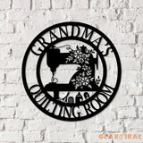 Personalized Sewing Metal Sign,Custom Quilting Sign For Sewing Room Decor Gift For Grandma Sewing Machine Sign