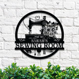 Personalized Sewing Metal Wall Art Sewing Room Sign Custom Sewing Sign Sewing Room Wall Decor Quilting Sign Gift for Her Mother Day's Gift | GearViral