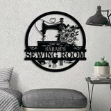 Personalized Sewing Metal Wall Art Sewing Room Sign Custom Sewing Sign Sewing Room Wall Decor Quilting Sign Gift for Her Mother Day's Gift | GearViral
