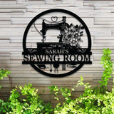 Personalized Sewing Metal Wall Art Sewing Room Sign Custom Sewing Sign Sewing Room Wall Decor Quilting Sign Gift for Her Mother Day's Gift | GearViral