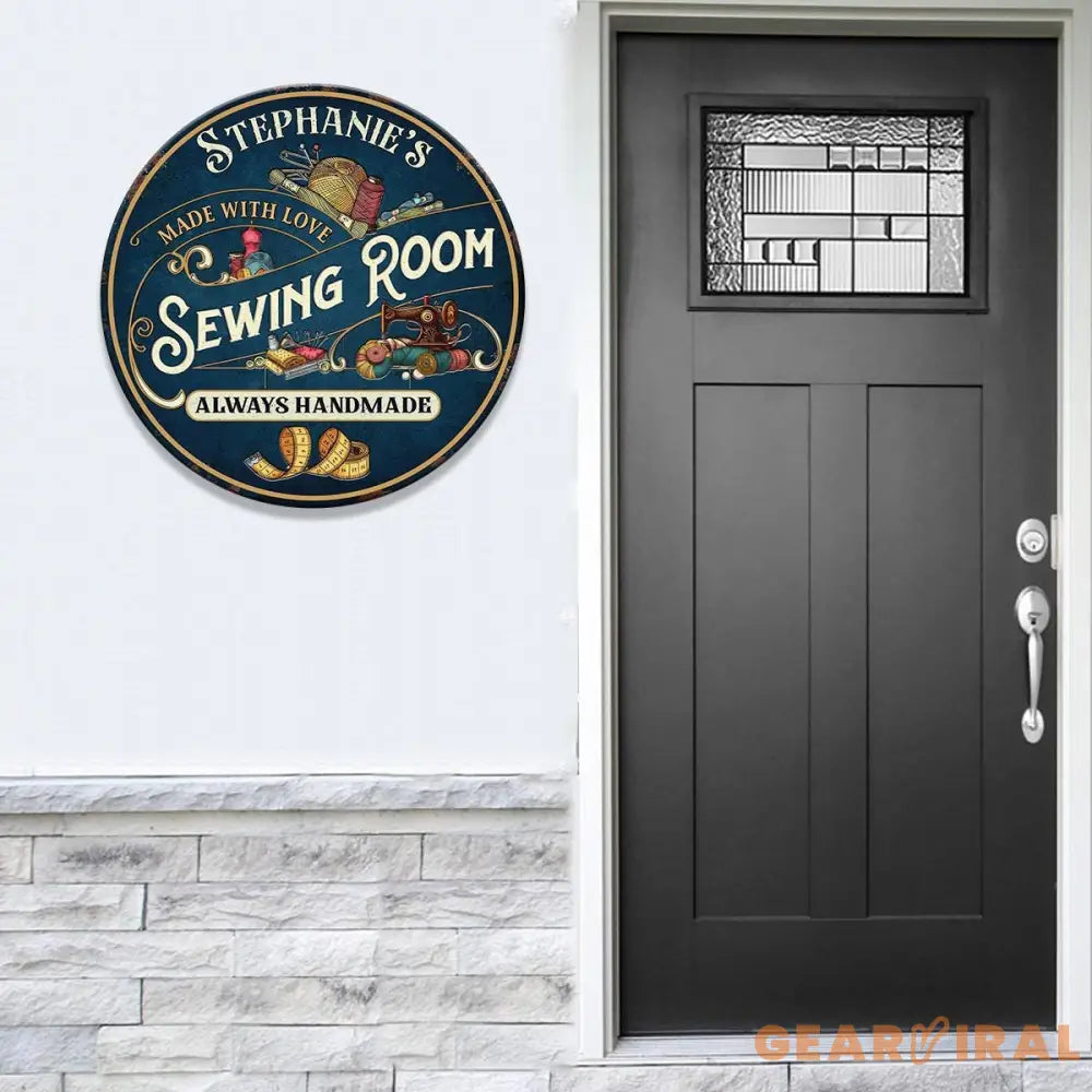 Personalized Sewing Room Metal Sign with Led Light Craft Sign Decor Craft Quilting Sign Art Room Decor Sewing Hobby