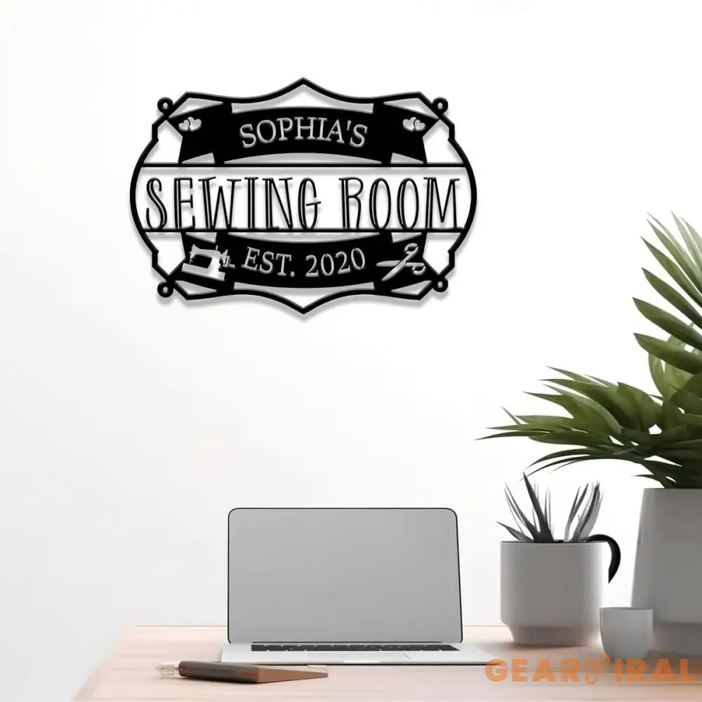 Personalized Sewing Room Metal Sign with Led Light Craft Sign Decor Craft Quilting Sign Art Room Decor Sewing Hobby