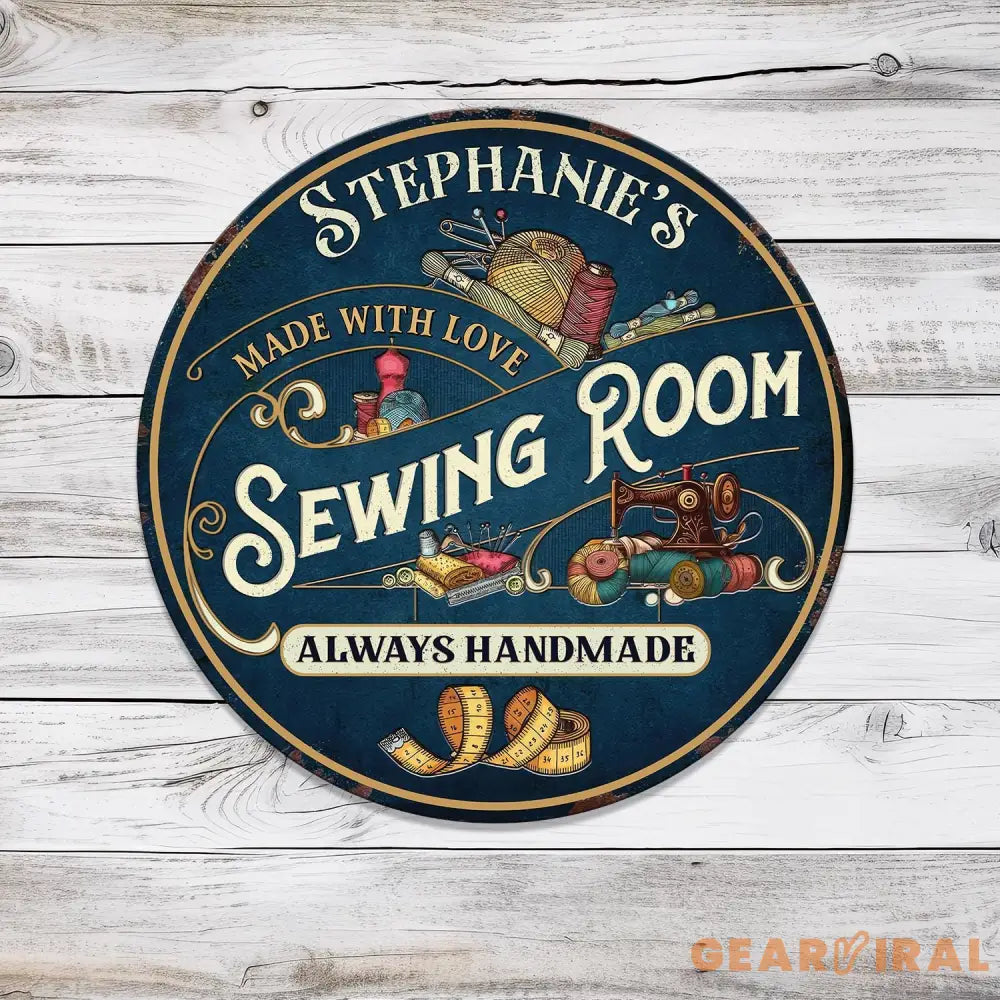 Personalized Sewing Room Metal Sign with Led Light Craft Sign Decor Craft Quilting Sign Art Room Decor Sewing Hobby