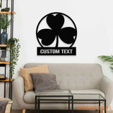 Personalized Shamrock Wall Decor Shamrock Metal LED Sign - Custom Last Name Wall Hanging - Initial Metal Decor