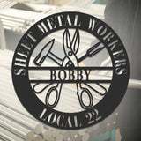 Personalized Sheet Metal Workers Metal Wall Art With Led Lights - Sheet Metal Workers Gift - Custom Local - Christmas Gift For Husband | GearViral