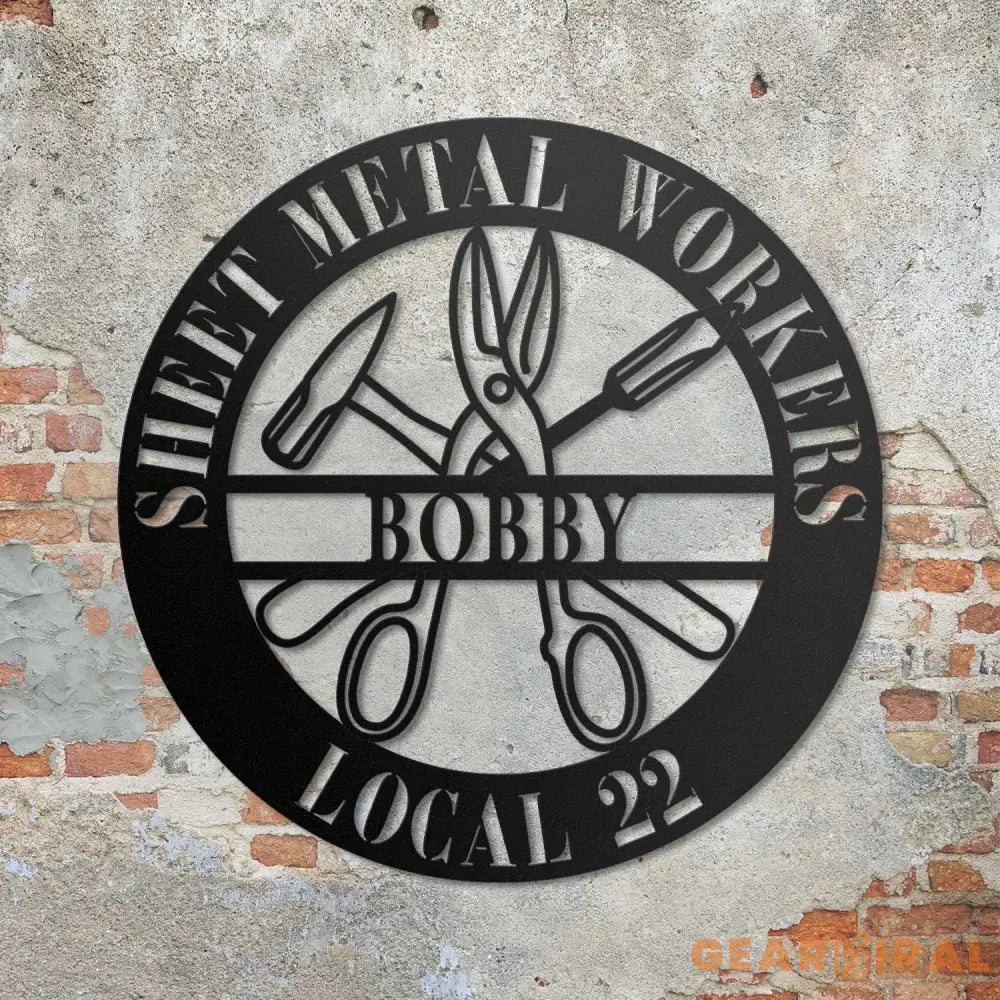 Personalized Sheet Metal Workers Metal Wall Art With Led Lights - Sheet Metal Workers Gift - Custom Local - Christmas