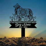 Personalized Shetland Sheepdog Mandala Garden Stake Zentangle Yard Art Dog Memorial Sign Outdoor Decor Pet Loss