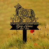 Personalized Shetland Sheepdog Mandala Garden Stake Zentangle Yard Art Dog Memorial Sign Outdoor Decor Pet Loss