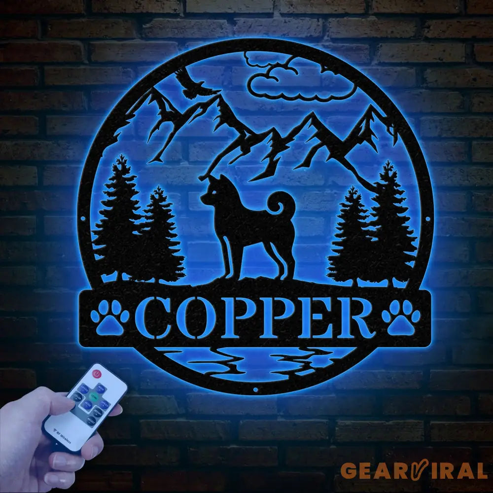 Personalized Shiba Inu Metal Sign Custom Dog Name Sign Dog Memorial Gift Shiba Inu Wall Decor Dog Lovers Wall Art Dog