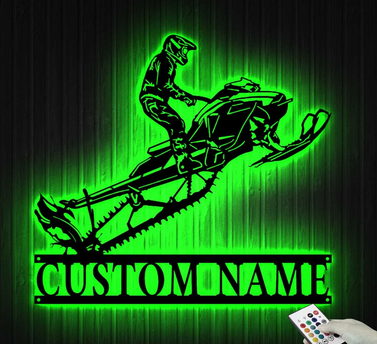 Personalized Snowmobile Metal Wall Art LED Light - Snowmobile  Gift - Custom Ski-Doo Name Sign - Home Decor Motor Sled Biker Decoration | GearViral