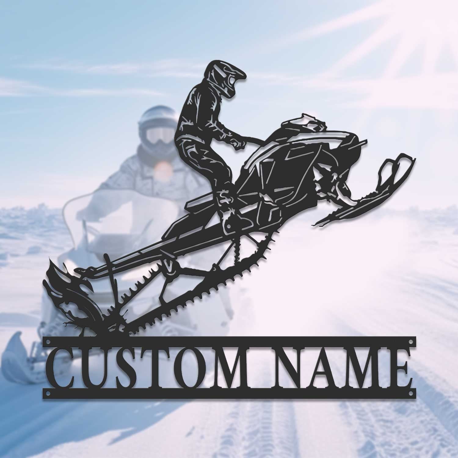 Personalized Snowmobile Metal Wall Art LED Light - Snowmobile  Gift - Custom Ski-Doo Name Sign - Home Decor Motor Sled Biker Decoration | GearViral
