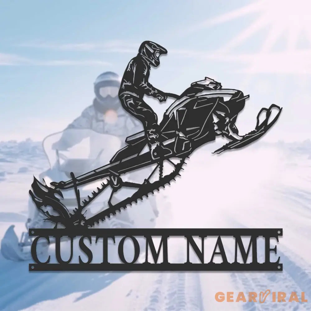 Personalized Snowmobile Metal Wall Art LED Light - Snowmobile Gift - Custom Ski-Doo Name Sign - Home Decor Motor Sled