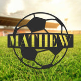Personalized Soccer Ball Metal Sign With LED Light - Soccer Sport Wall Art With Custom Name For Home Decor - Birthday Gift - Soccer Player Gift | GearViral