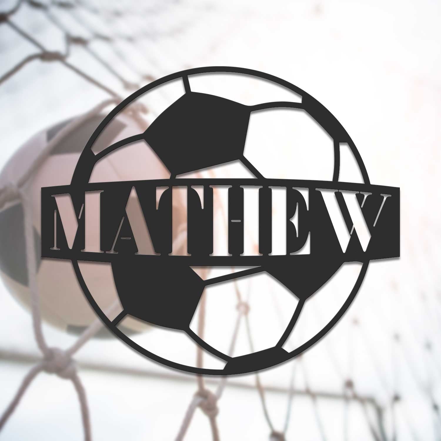 Personalized Soccer Ball Metal Sign With LED Light - Soccer Sport Wall Art With Custom Name For Home Decor - Birthday Gift - Soccer Player Gift | GearViral