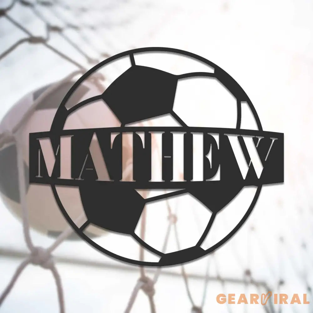 Personalized Soccer Ball Metal Sign With LED Light - Soccer Sport Wall Art With Custom Name For Home Decor - Birthday