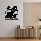 Personalized Soccer Ball Name Sign, Metal Wall Art, Soccer Name Sign, Sports Name Sign, Gift For Soccer Football Players, Sports Wall Art