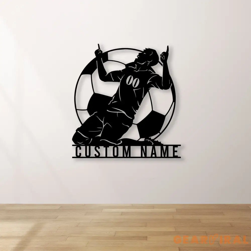 Personalized Soccer Ball Name Sign Metal Wall Art Soccer Name Sign Sports Name Sign Gift For Soccer Football Players