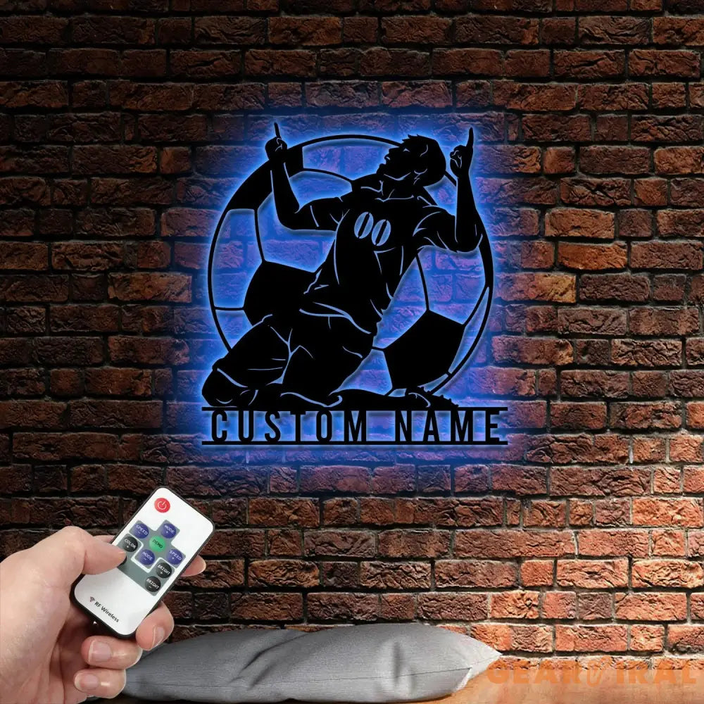 Personalized Soccer Ball Name Sign Metal Wall Art Soccer Name Sign Sports Name Sign Gift For Soccer Football Players