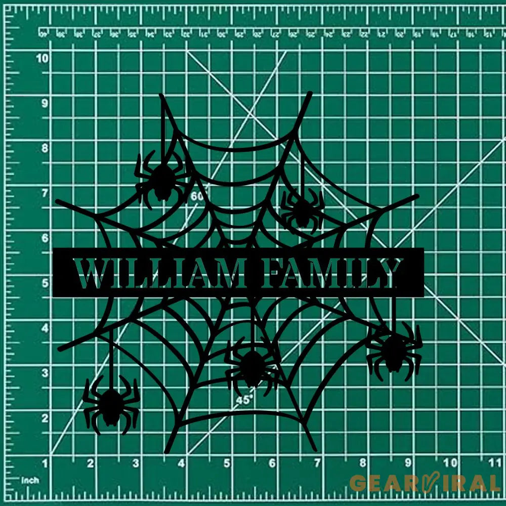 Personalized Spider Web Name Sign With Led Lights Halloween Home Decor Halloween gift Idea Housewarming Gift Family