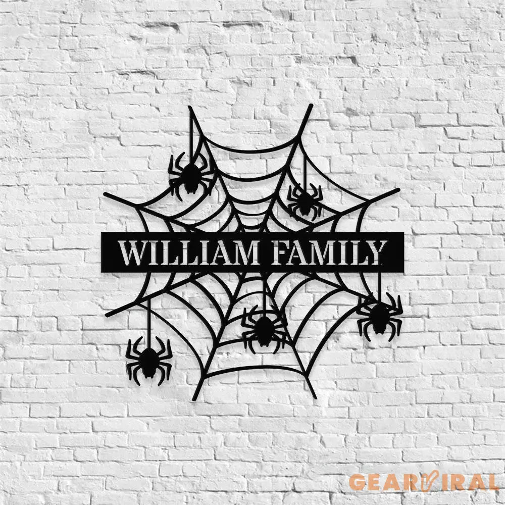 Personalized Spider Web Name Sign With Led Lights Halloween Home Decor Halloween gift Idea Housewarming Gift Family