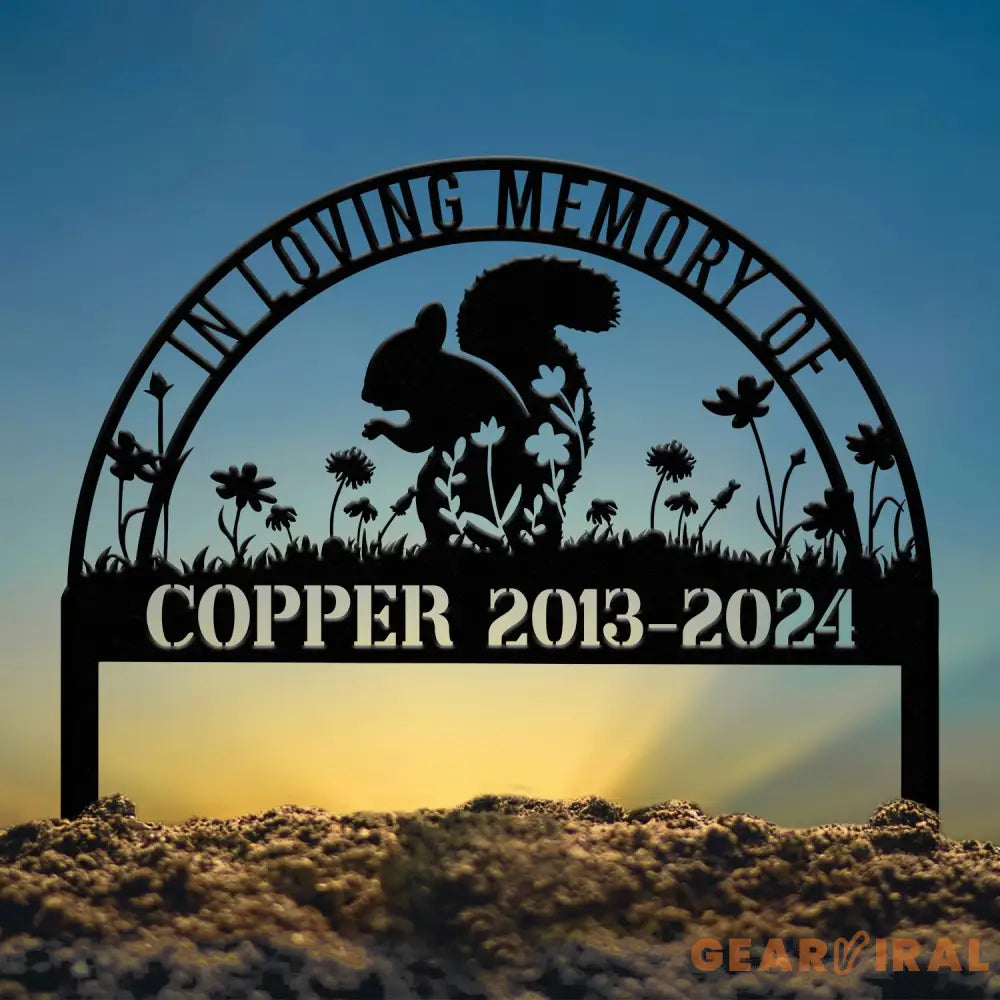 Personalized Squirrel Memorial Stake Sign - Pet Grave Marker Squirrel Lover Gift Pet Loss Sympathy Sign Remembrance