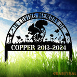 Personalized Squirrel Memorial Stake Sign - Pet Grave Marker Squirrel Lover Gift Pet Loss Sympathy Sign Remembrance