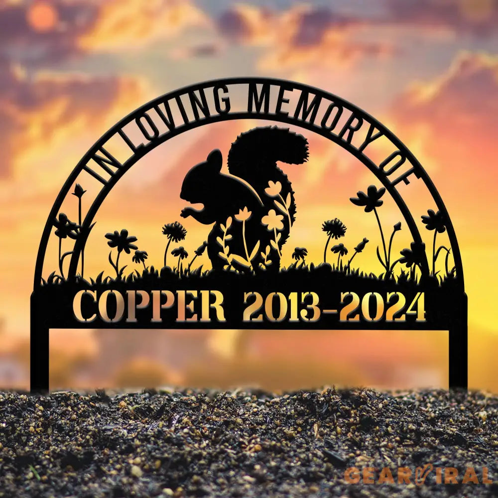 Personalized Squirrel Memorial Stake Sign - Pet Grave Marker Squirrel Lover Gift Pet Loss Sympathy Sign Remembrance