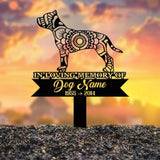 Personalized Staffordshire Terrier Mandala Garden Stake Zentangle Yard Art Dog Memorial Sign Outdoor Decor Pet Loss
