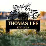 Personalized Sunflower Memorial Plaque Stake Memorial Gifts for Loss of Mother Memorial Sign In Loving Memory Gift
