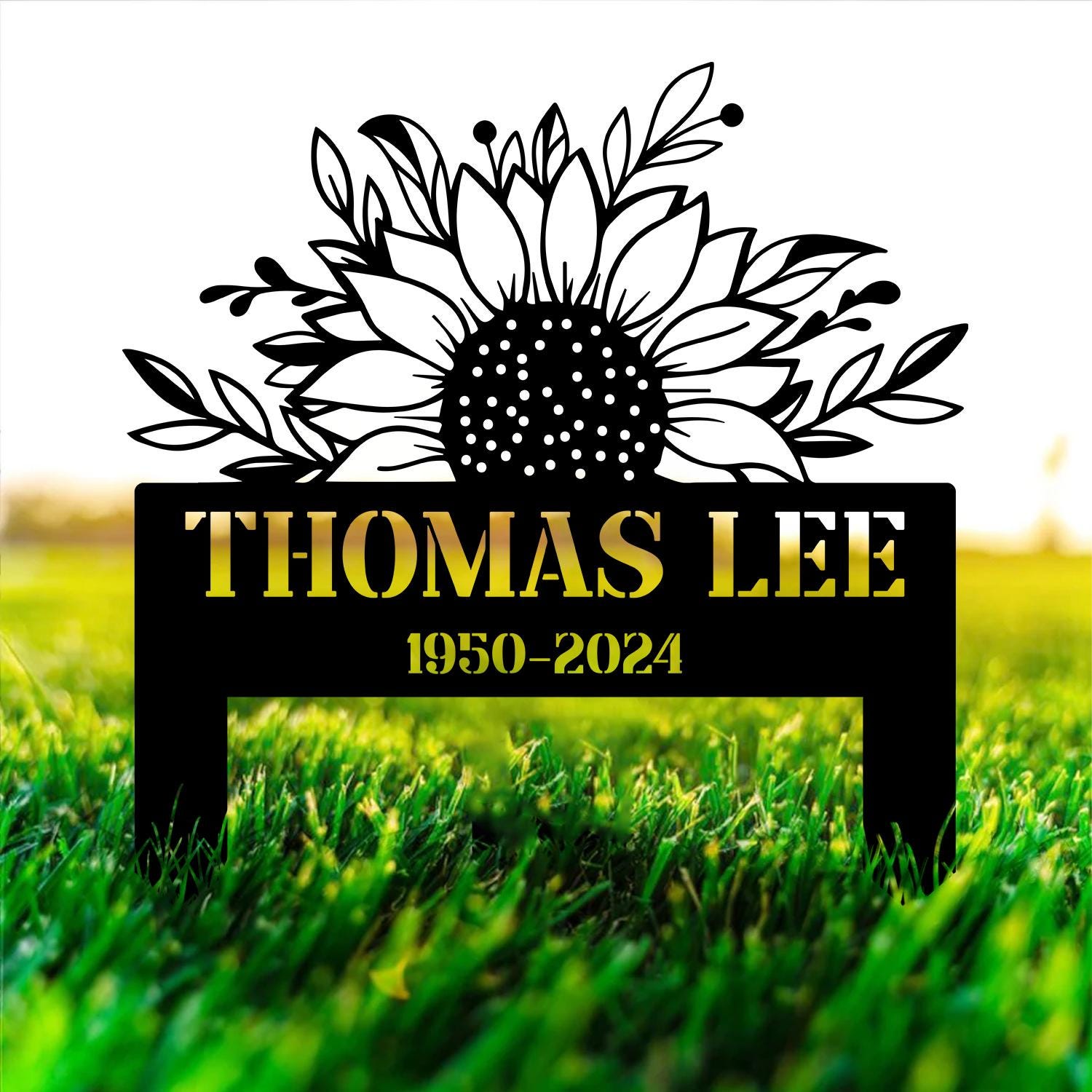 Personalized Sunflower Memorial Plaque Stake, Memorial Gifts for Loss of Mother, Memorial Sign, In Loving Memory Gift, Sympathy Gifts