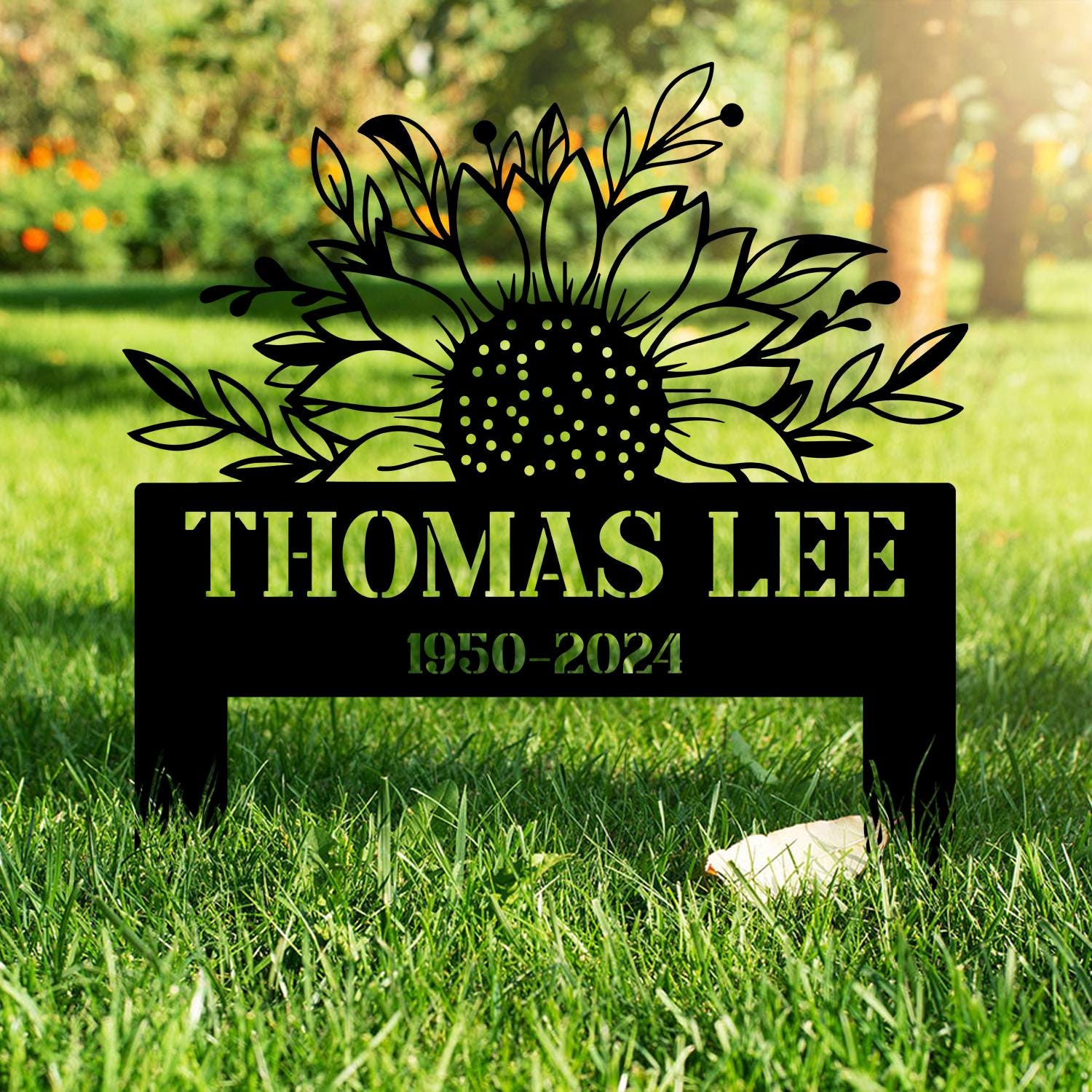 Personalized Sunflower Memorial Plaque Stake, Memorial Gifts for Loss of Mother, Memorial Sign, In Loving Memory Gift, Sympathy Gifts