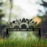 Personalized Sunflowers Memorial Plaque Stake Memorial Gifts for Loss of Mother Memorial Sign In Loving Memory Gift