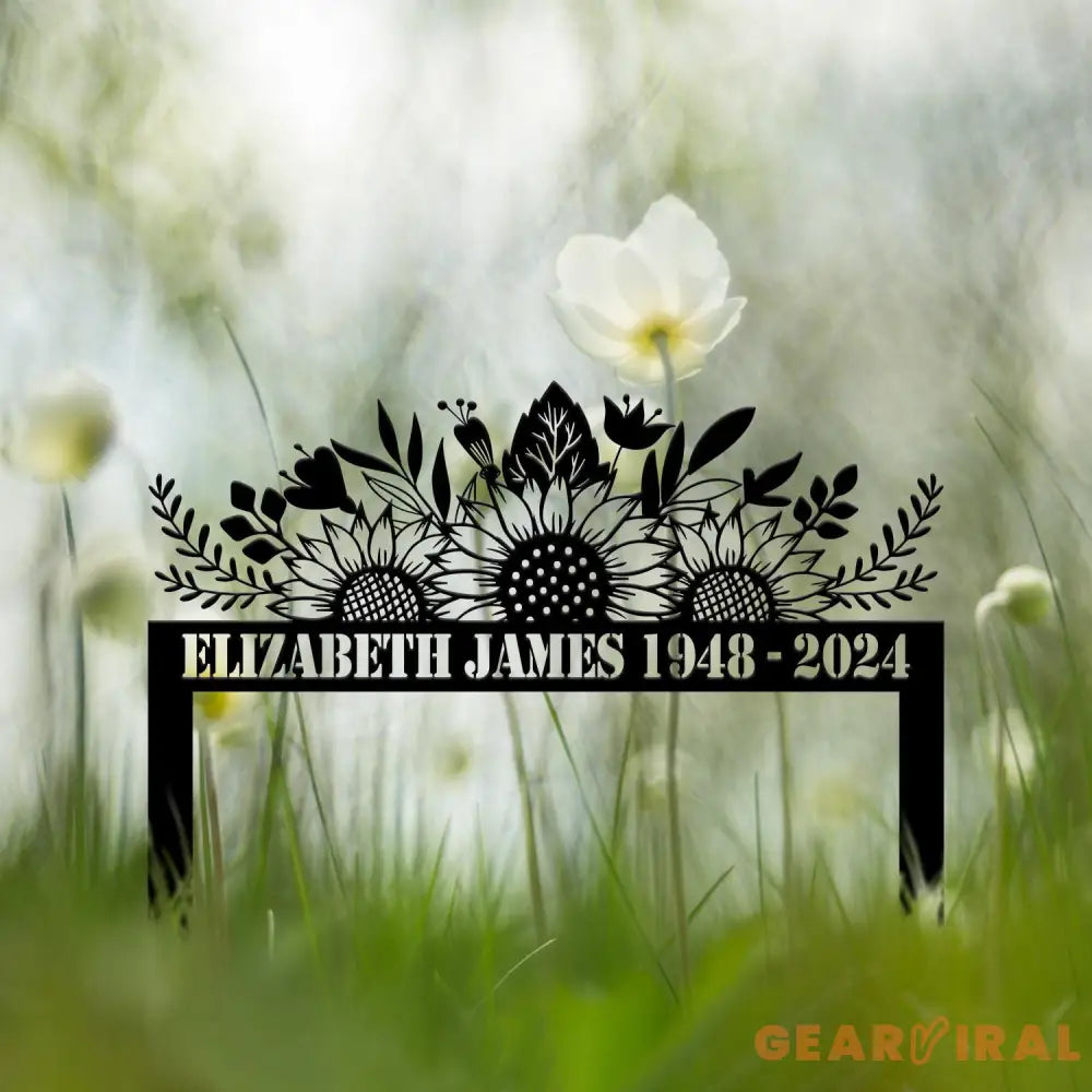 Personalized Sunflowers Memorial Plaque Stake Memorial Gifts for Loss of Mother Memorial Sign In Loving Memory Gift